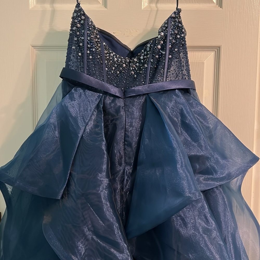 Formal Chiffon Gown Cascading Ruffles - Picture 6 of 9